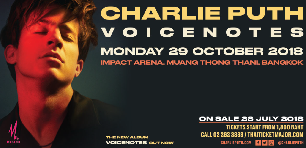 CHARLIE PUTH VOICENOTES WORLD TOUR 2018 LIVE IN BANGKOK